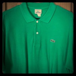 Men’s Lacoste green polo shirt size 7